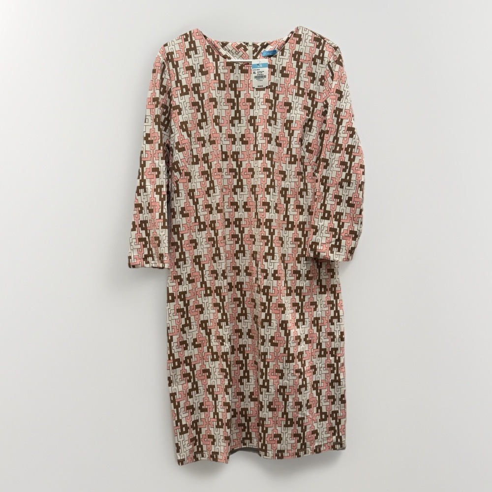 NWT J. McLaughlin Sophia Islet Link Off White Pink Catalina Cloth Dress‎ Sz XL